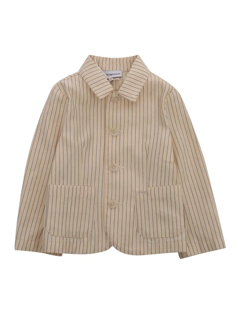 Emporio Armani Emporio Armani Kids Single-Breasted Striped Blazer