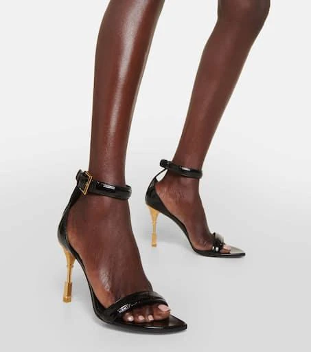 Balmain Moneta patent leather sandals 4