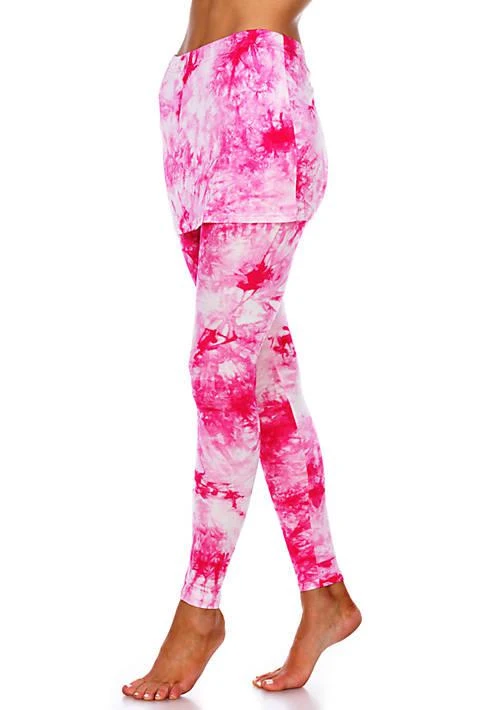 White Mark Mark Womens Tie Dye Skirted Leggings 3