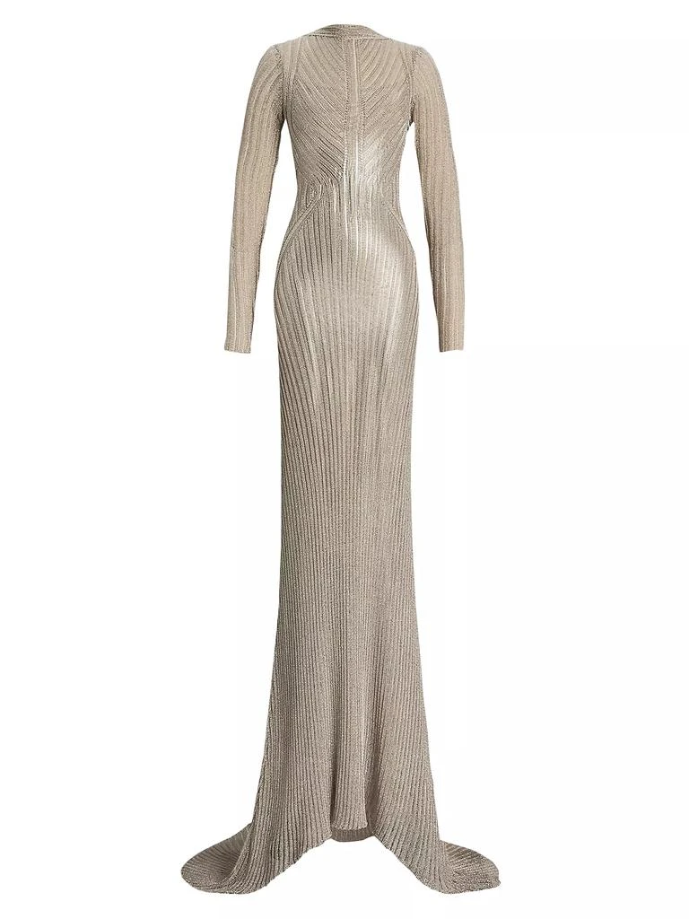 Ralph Lauren Metallic Knit Gown 1