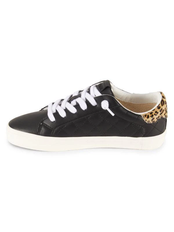 Vintage Havana Arielle Star Calf Fur Trim Quilted Sneakers 4