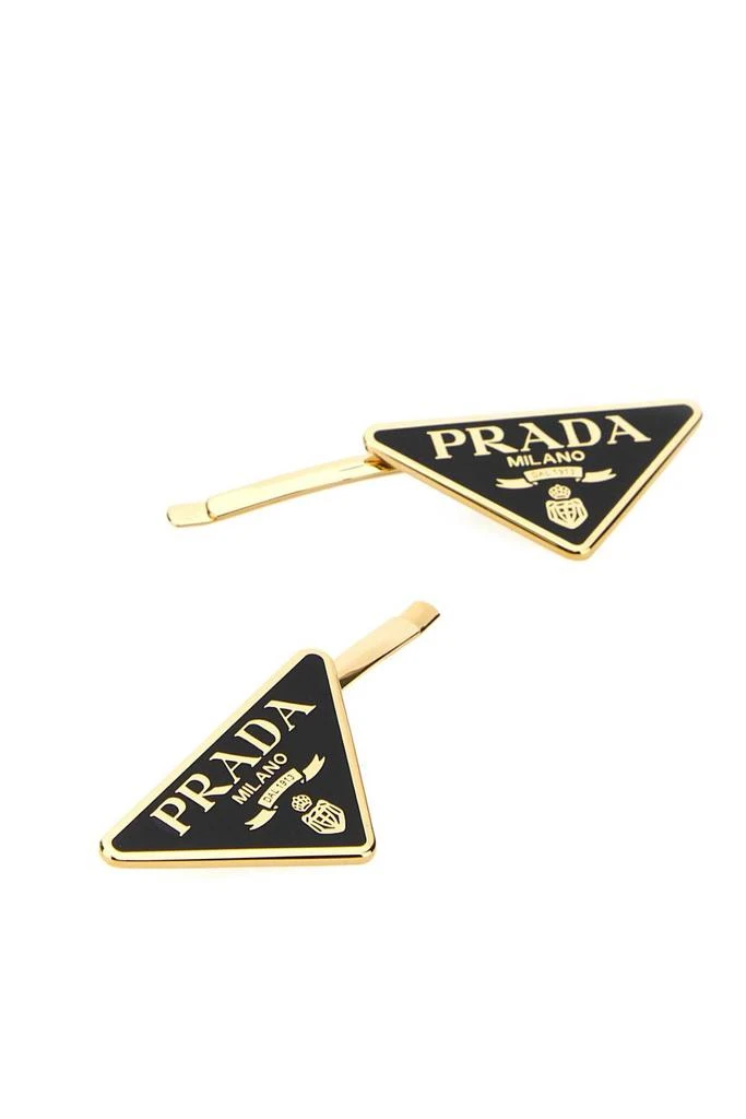 Prada Prada Triangle Logo Hair Clip Set 2