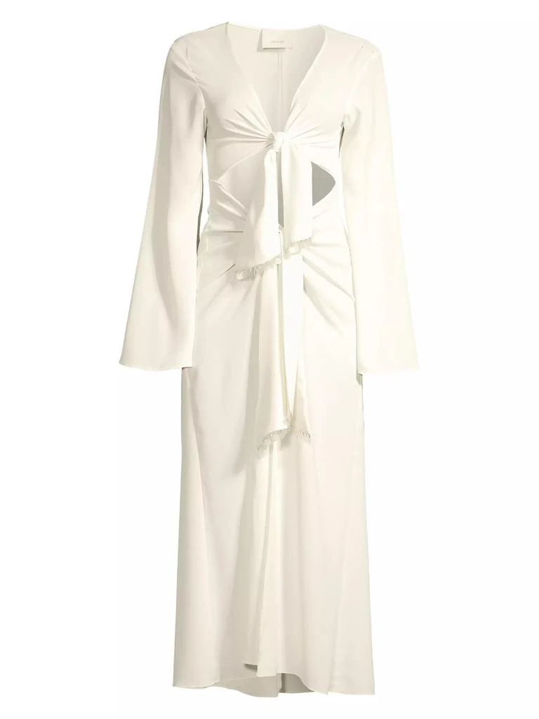 Cinq à Sept Talita Knotted Cut-Out Crepe Dress 1