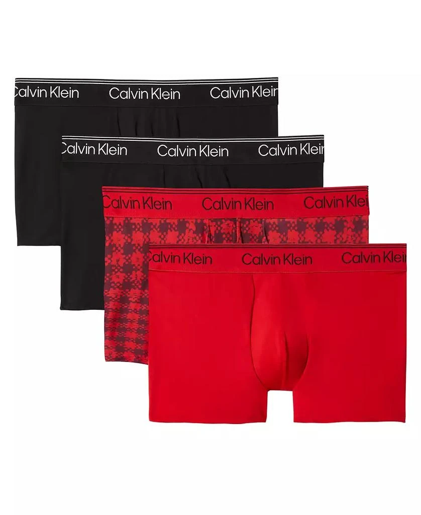 Calvin Klein Men's 3+1 Bonus Micro Stretch Low Rise Trunks Pack