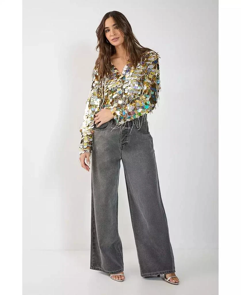 Nasty Gal Women
s Disc Tassel Trophy Jacket 2