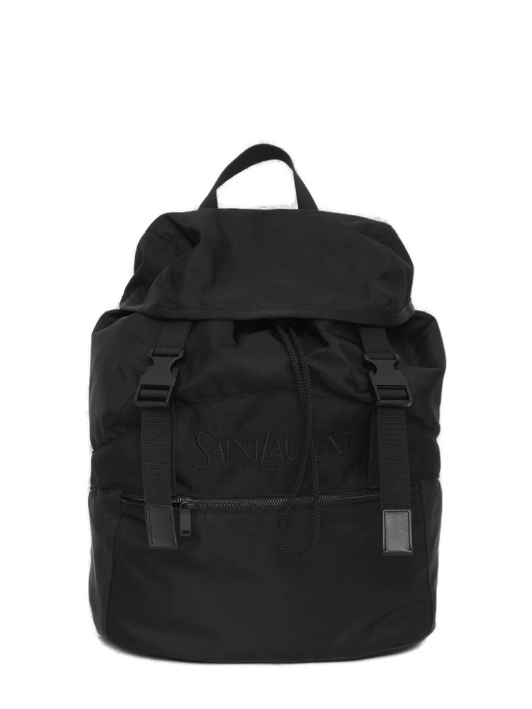 Shop Saint Laurent Logo Embroidered Buckle Fastening  display picture 3