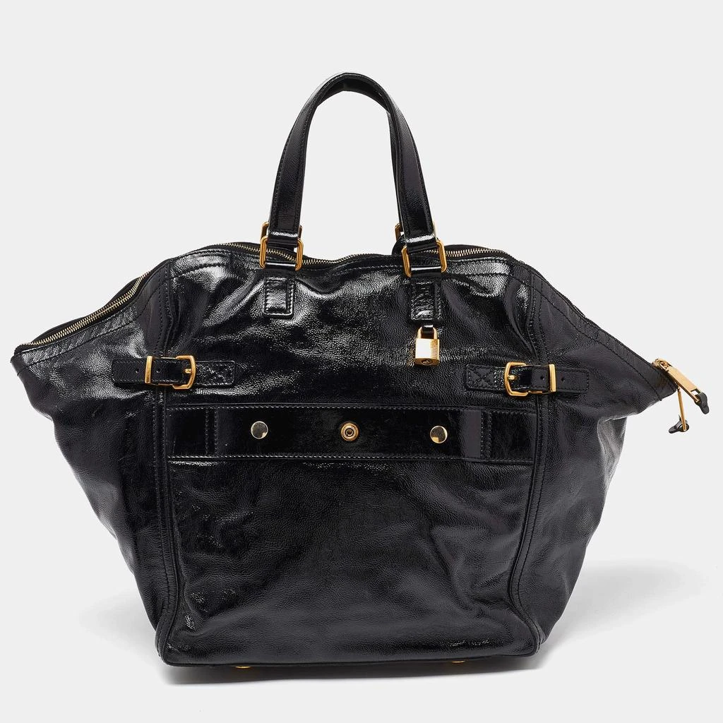 Yves Saint Laurent Yves Saint Laurent Black Patent Leather Large Downtown Tote 4