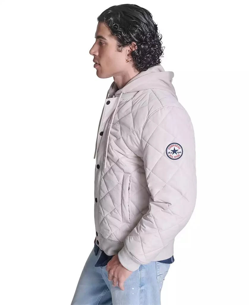 Converse Men's Diamond Quilted Baseball Bomber Jacket 3