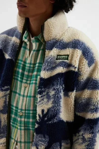 Parks Project Parks Project Acadia Moose Pattern Fleece Jacket 4