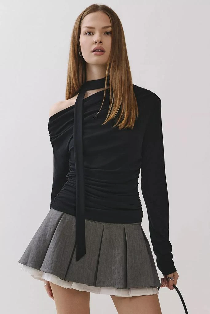 Personal Code Personal Code Natalie Ruched Off The Shoulder Top With Scarf