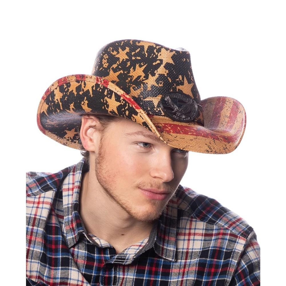 Epoch Hats Company Angela & William American Flag Cowboy Hat with Eagle 3