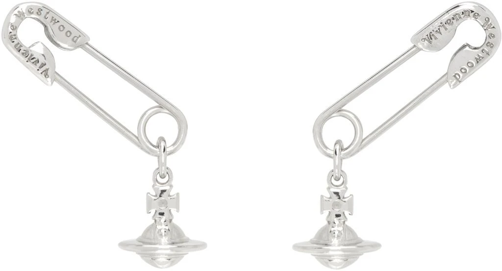 Vivienne Westwood Silver Safety Pin Earrings 1