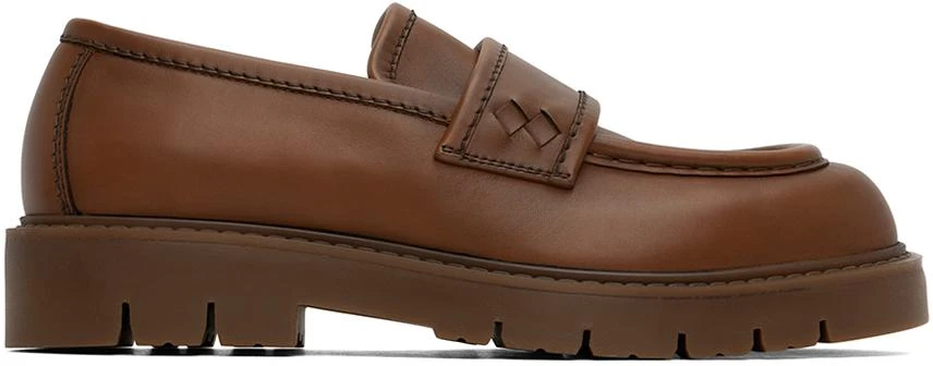 Bottega Veneta Brown Haddock Loafers 1