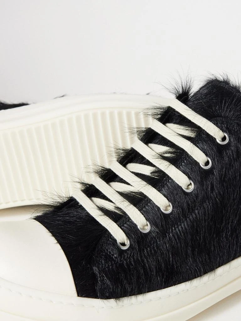 Rick Owens Furry calf hair low-top trainers 4