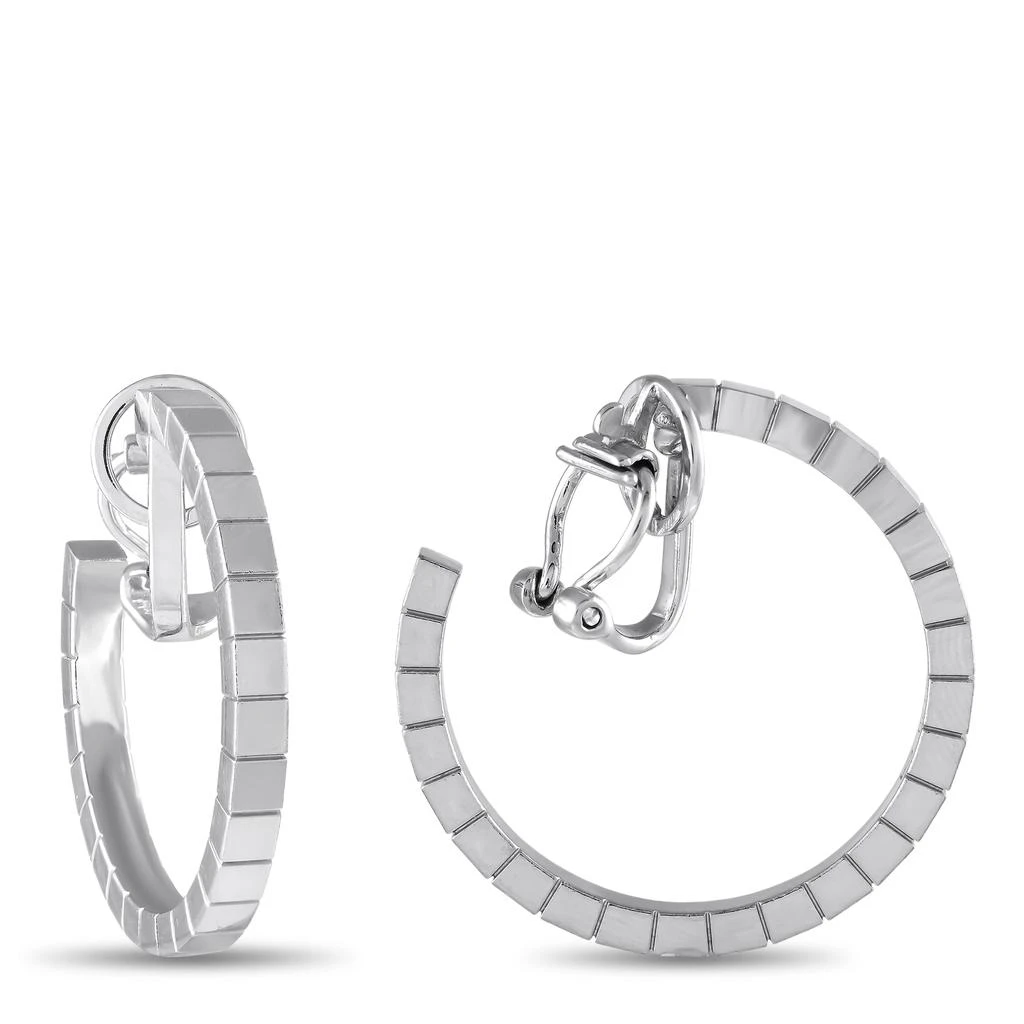 Cartier Lanires 18K White Gold Hoop Earrings CA01-080524 2
