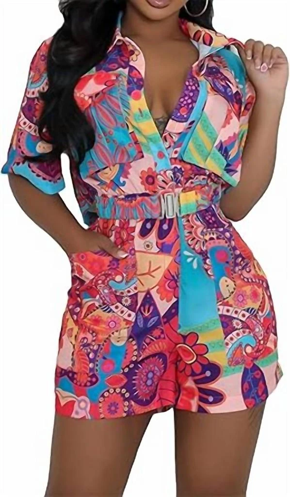 Good Time USA Good Time Usa - Cocktail Party Belted Rompers 1