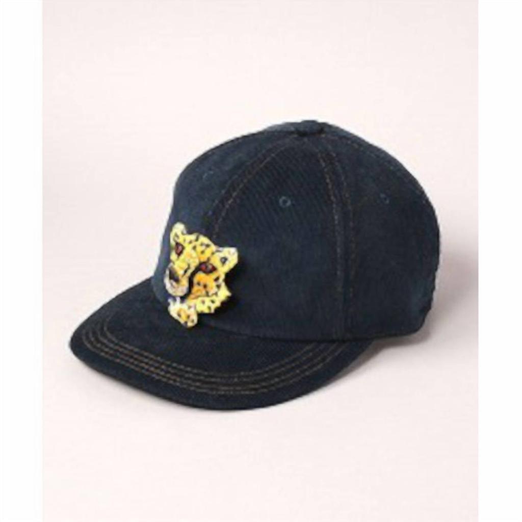 CA4LA Woven Baseball Hat With Cheetah Patch In Navy