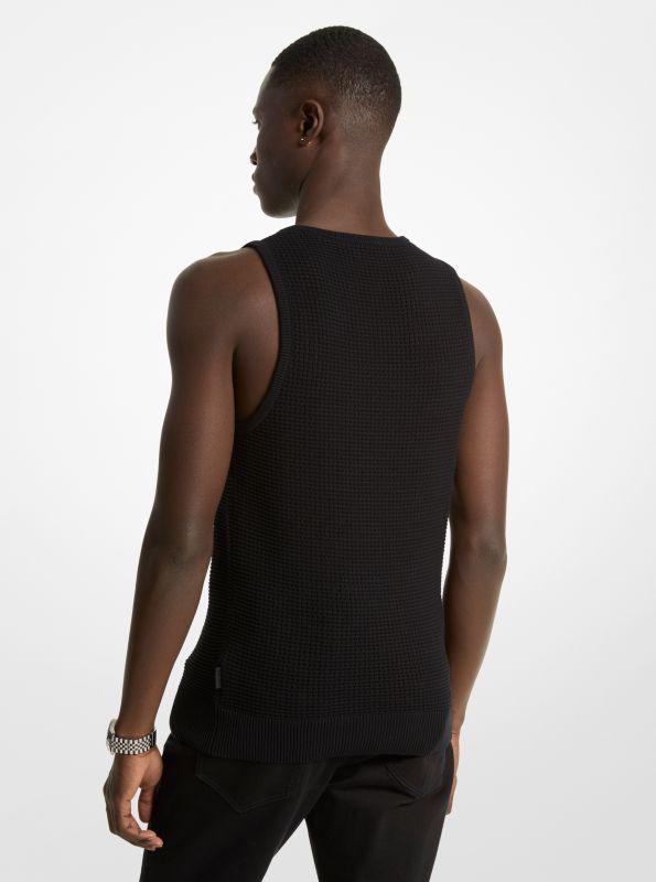 Michael Kors Open-Knit Cotton Tank Top