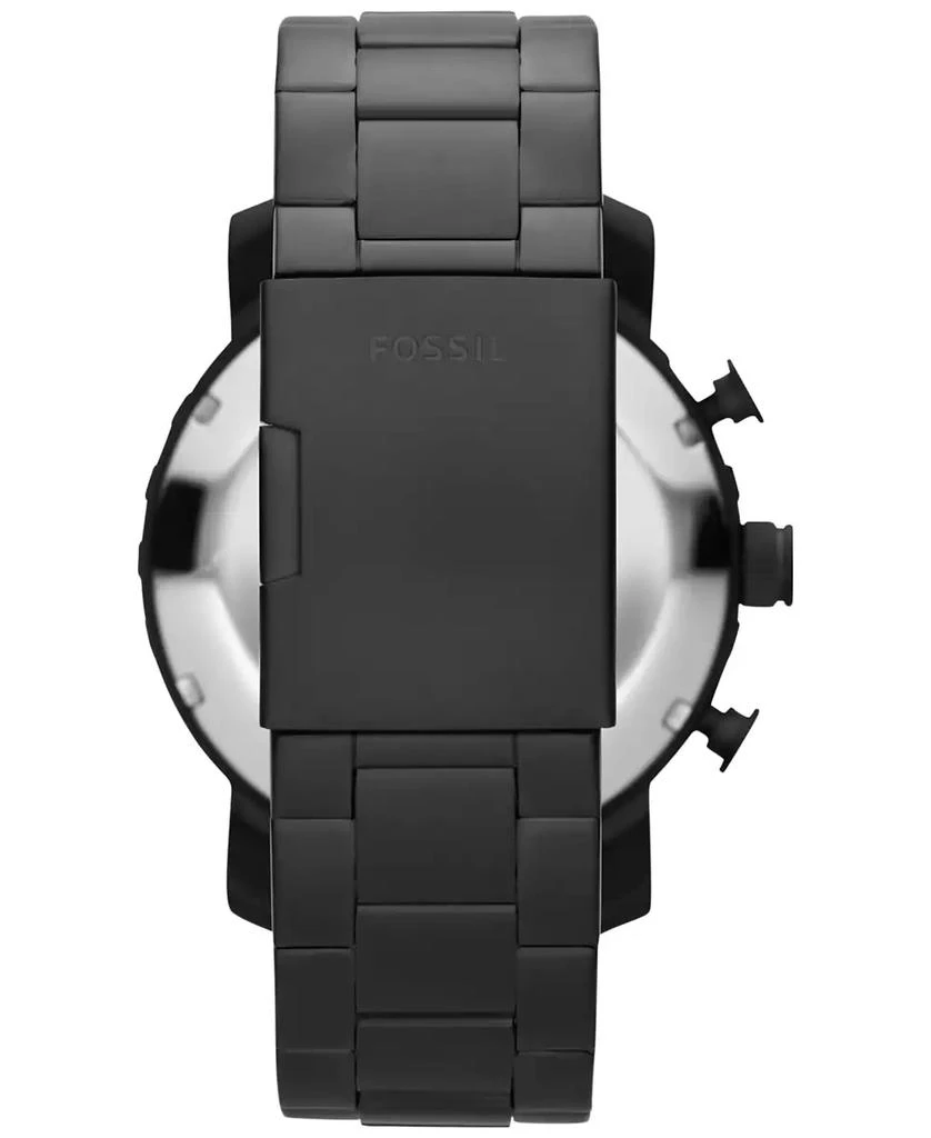 Fossil Men's Chronograph Nate Black-Tone Stainless Steel Bracelet Watch 50mm 3