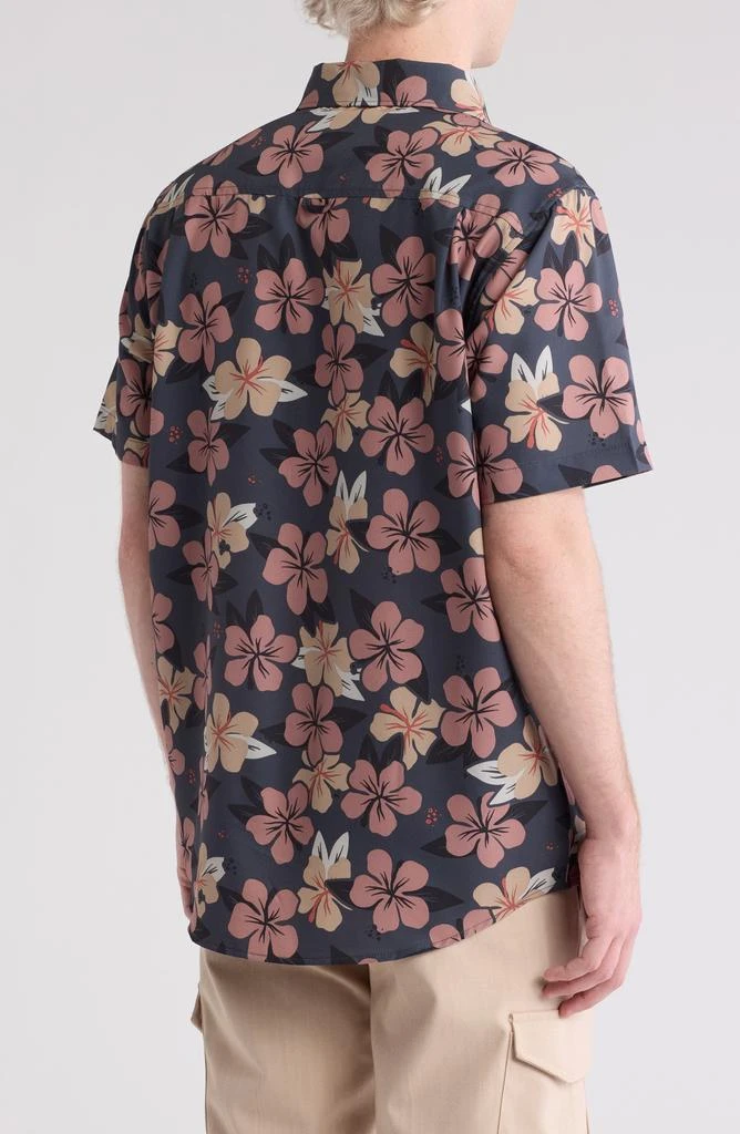 Hurley Herber Floral Print Short Sleeve Button-Up Shirt 2