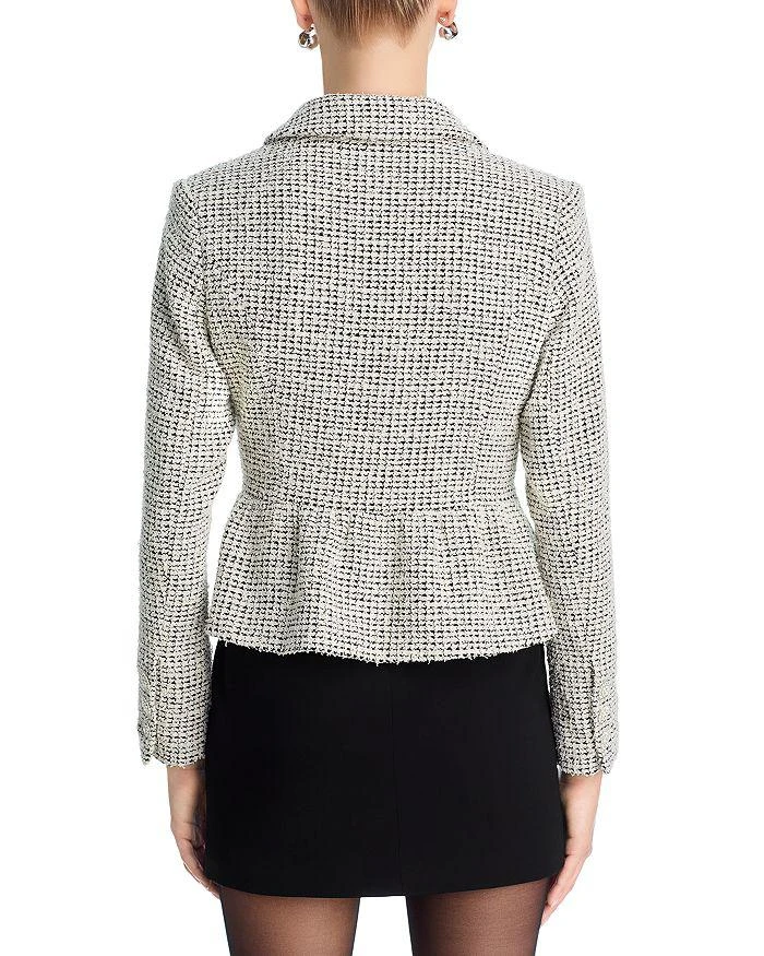 AQUA Tweed Flounce Blazer - Exclusive 4