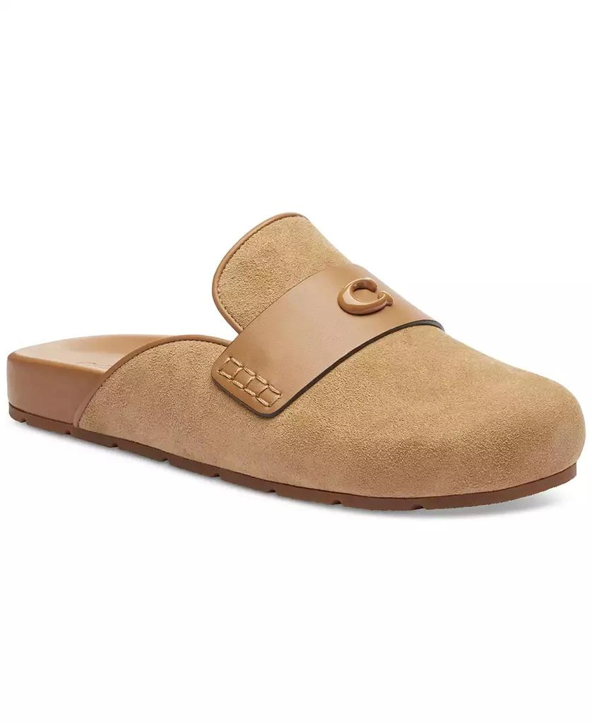 Coach Sculpted C Casual Suede Clog Flats 1