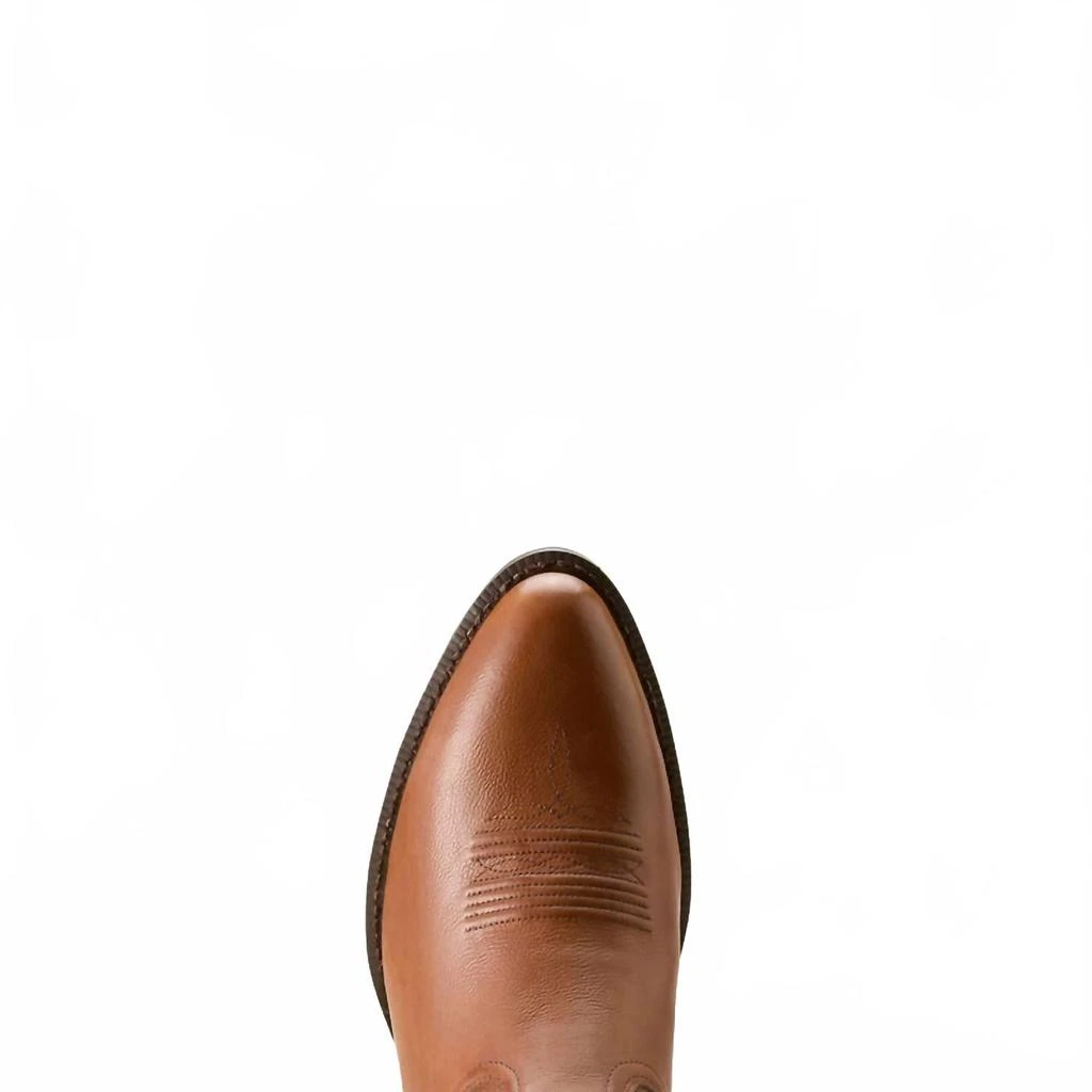 Ariat Men's Heritage R Toe Western Boot In Cognac 4