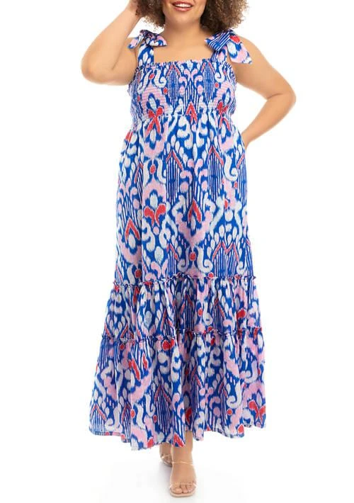 Crown & Ivy™ Ivy Plus Size Tie Shoulder Dress 1
