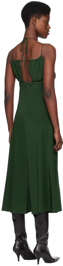 green emerald velvet dress TOTEME-V-neck slip dress-262WRD0338FB0526 123 BOTTLE GREEN – Dope main image 0