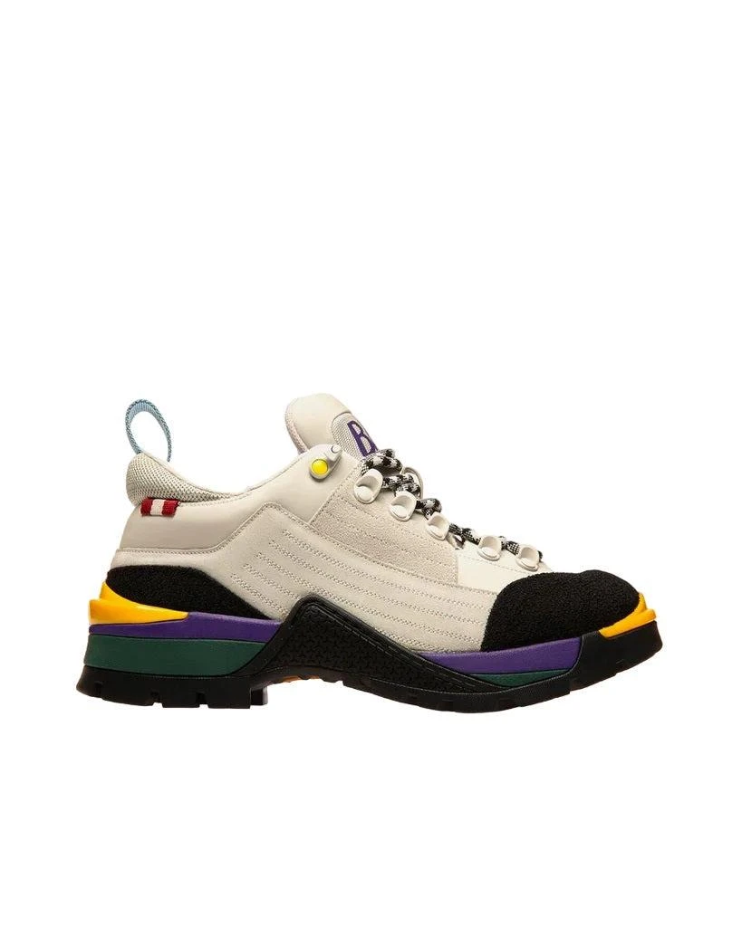 Bally Hike 6239747 Men's Dusty White Calf Leather Sneakers 1