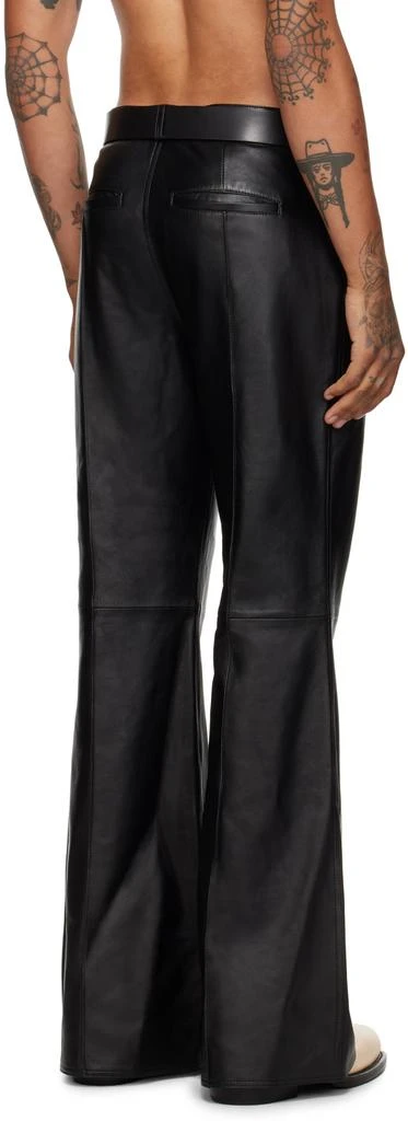 LU'U DAN Black Bells Bell Bottom Leather Pants 3