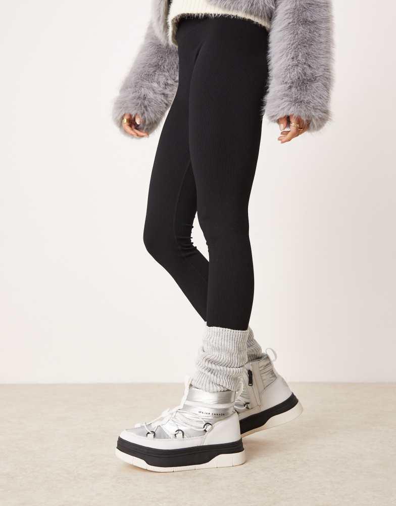 Pajar Pajar Jamie Nylon snow boots in silver