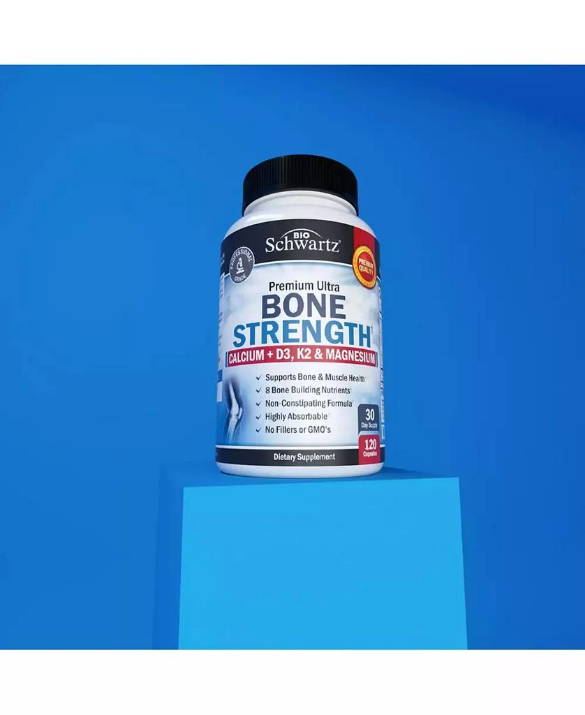 BioSchwartz Bone Strength Supplement with Calcium + D3, K2 
Magnesium 120ct 3