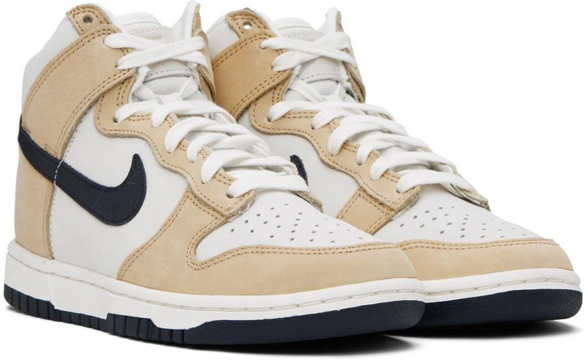 NIKE Gray & Beige Dunk High Premium Sneakers 4