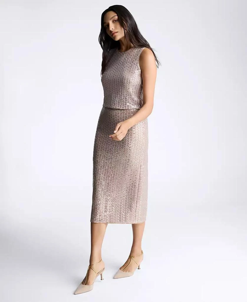Kenneth Cole Women's Sequin Mesh Midi Skirt 5