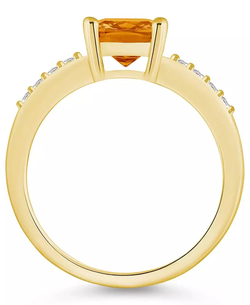 Macy
s Citrine and Diamond Ring (2 ct.t.w and 1/8 ct.t.w) 14K Yellow Gold 3