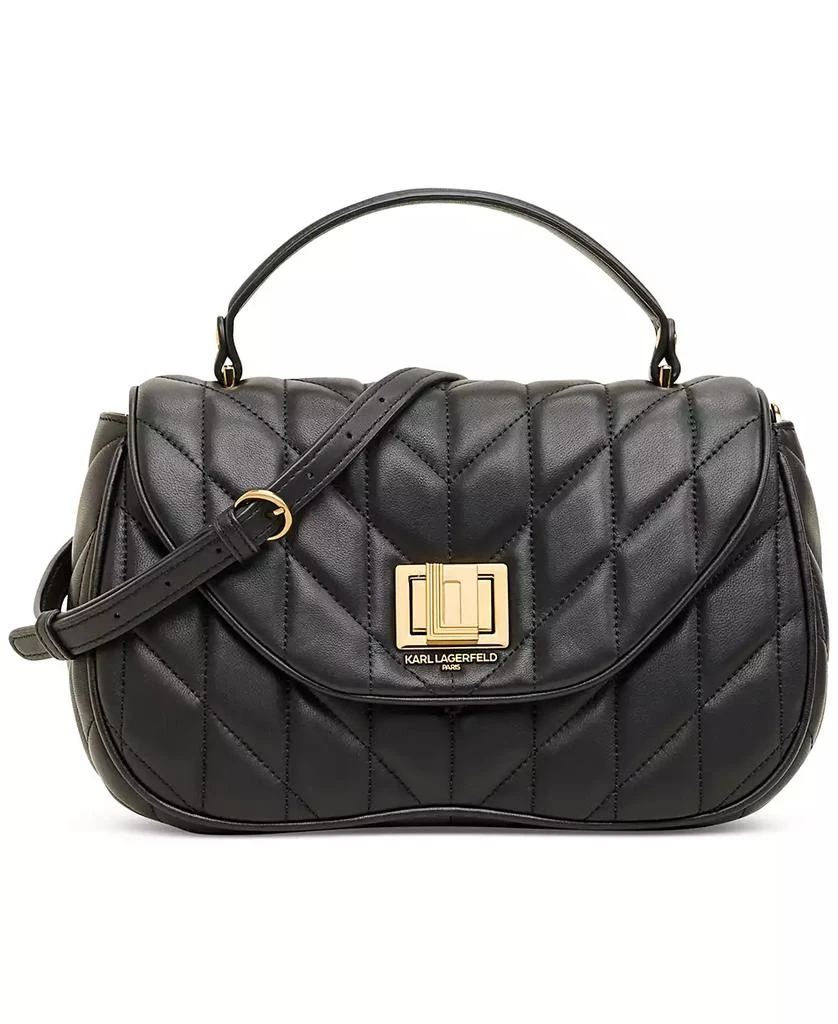 Karl Lagerfeld Paris Lafayette Small Leather Satchel 1