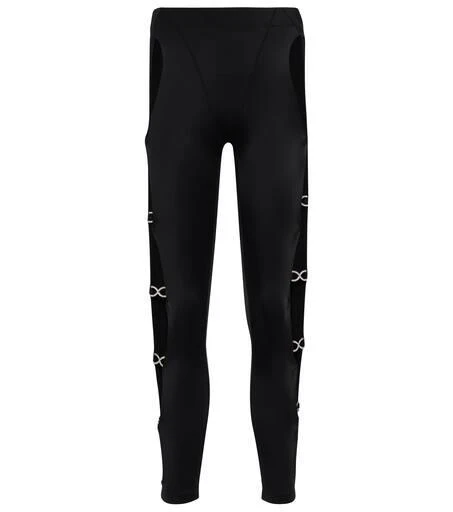 Adam Selman Crystal Cutout high-rise leggings 1
