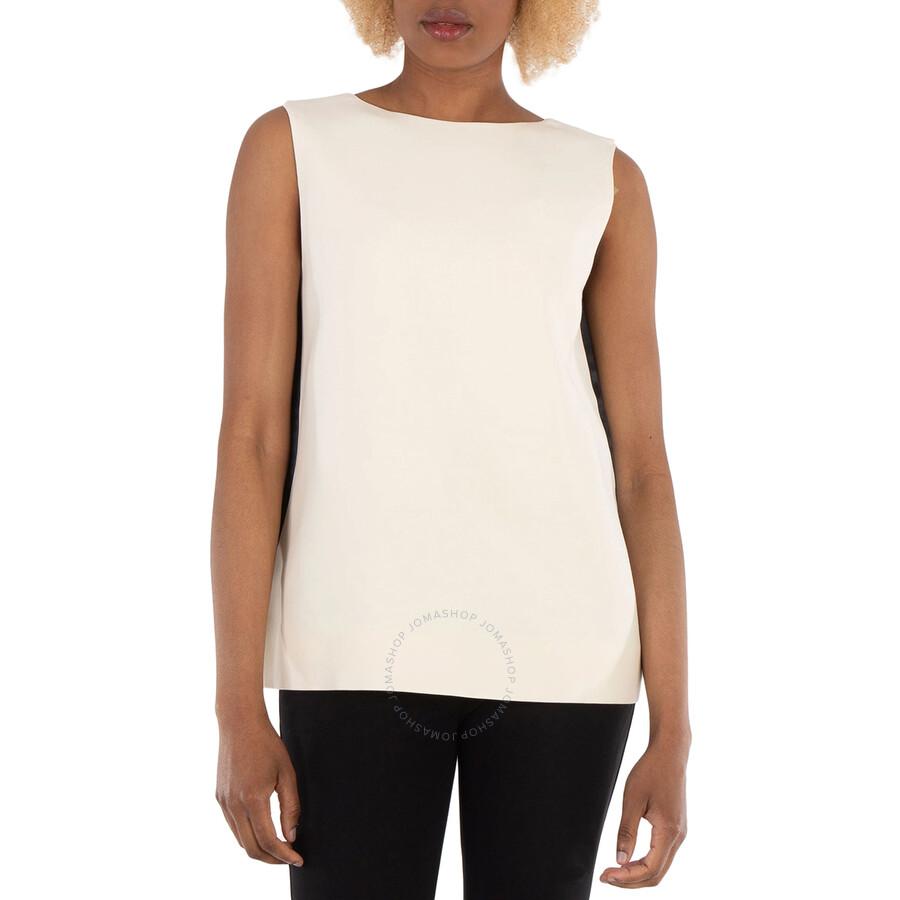Burberry Ladies Satin Stripe Wool Silk Sleeveless Top