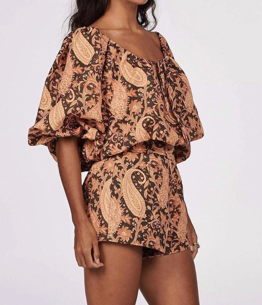 Charlie Holiday Kelly Short In Burnt Paisley 2