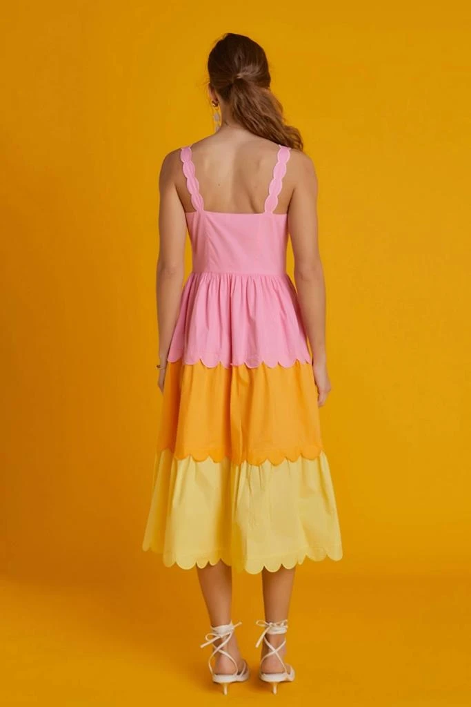 English Factory English Factory - Colorblock Scallop Dress 3