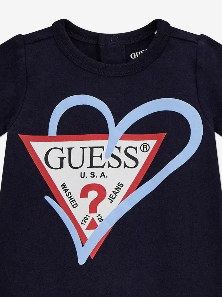 GUESS Baby Boys Logo Romper in Navy 3