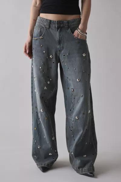 Jaded London Jaded London Colossus Charm Studded Baggy Jean
