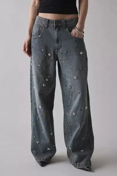 Jaded London Jaded London Colossus Charm Studded Baggy Jean 1
