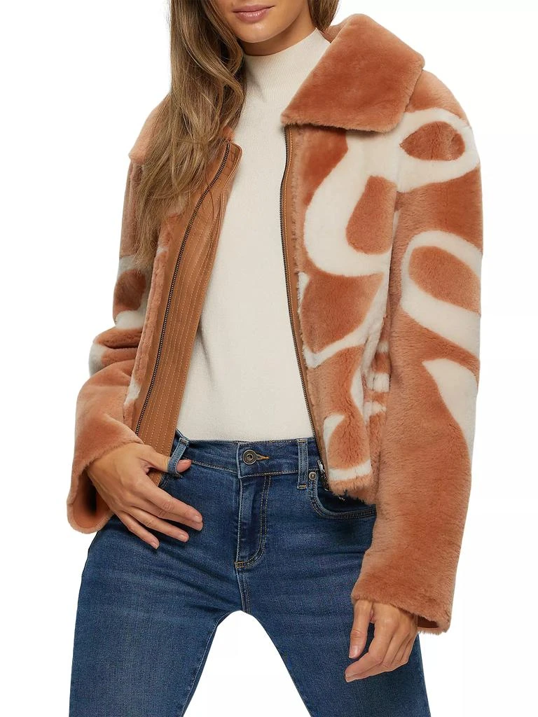 Gorski Reversible Select Shearling Lamb Intarsia Zip Jacket 5