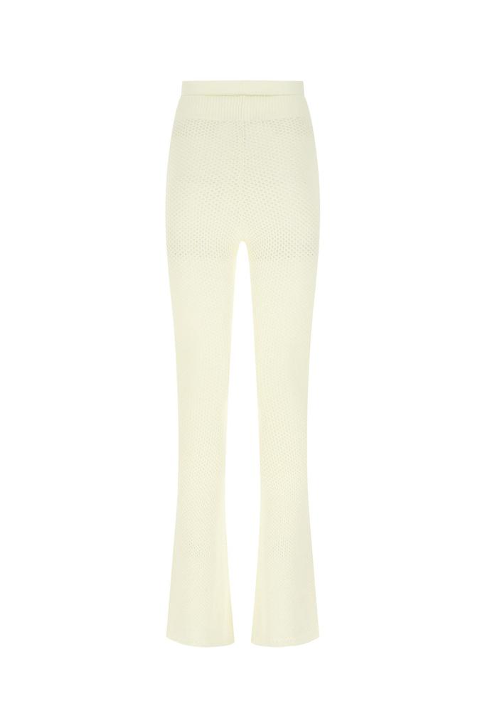 Andrea Adamo Ivory stretch viscose blend pant