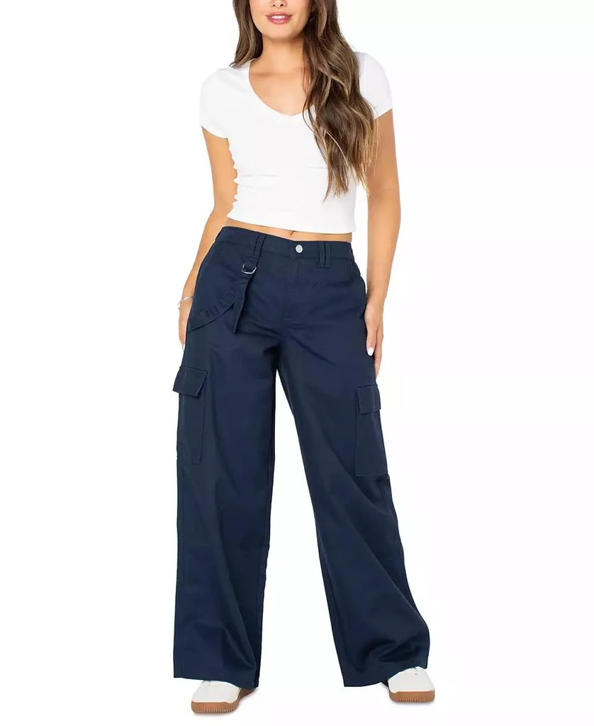 Celebrity Pink Juniors' Cargo Strap Wide-Leg Pants 6