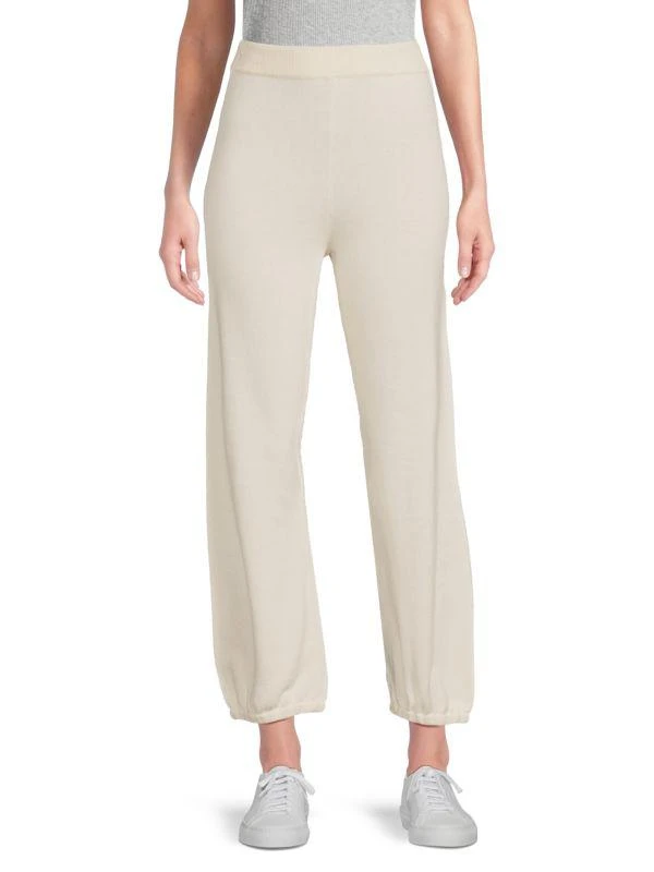 SIMKHAI Elasticized Waistband Cotton-Cashmere Joggers 1