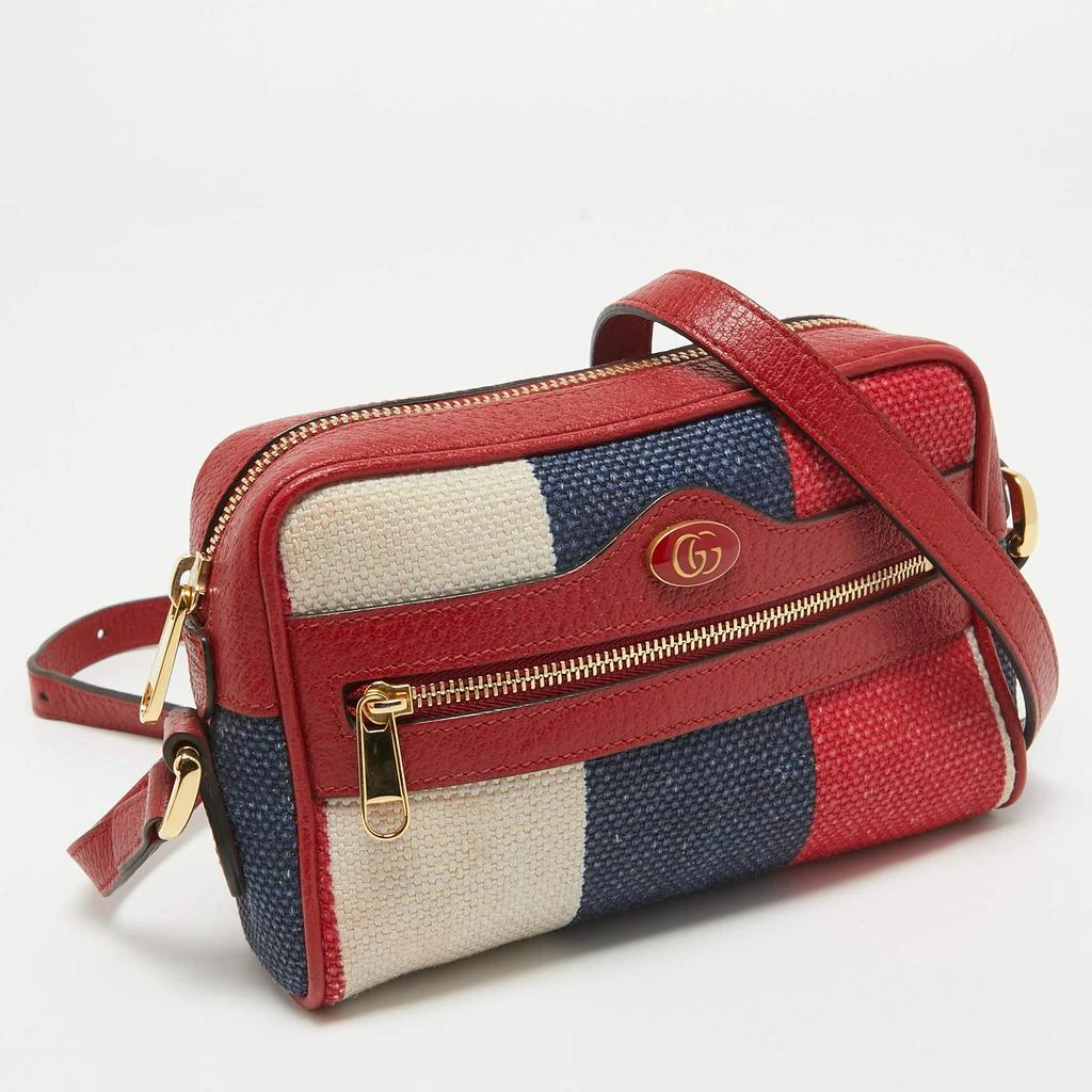 Gucci Gucci Multicolor Canvas and Leather Mini Ophidia Crossbody Bag 3