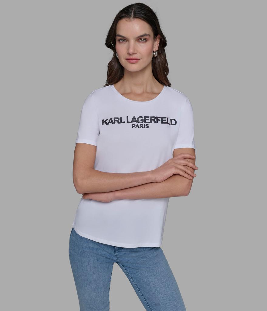 Karl Lagerfeld Paris IRRIDESCENT LOGO TEE